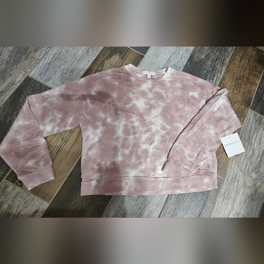 Beyond Yoga Pink Tie-Dye Sweatshirt
